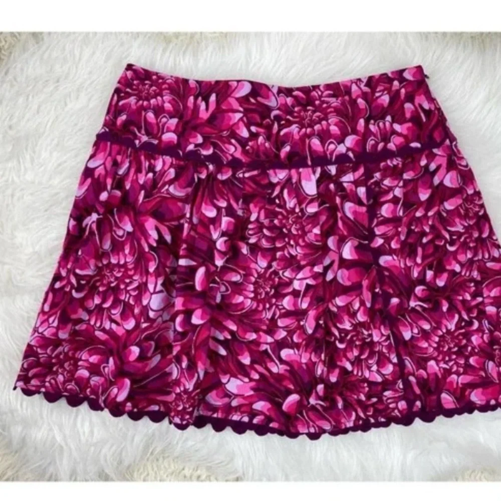 ❤️❤️ Kika Vargas Mum Floral Scallop Edge Faux Wrap Mini Skirt❤️❤️
